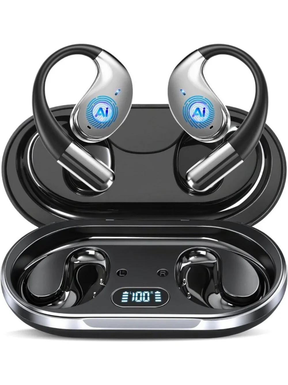 Real-Time Translation Earbuds, 164 Languages, Bluetooth 5.4, 60H Battery, Travel